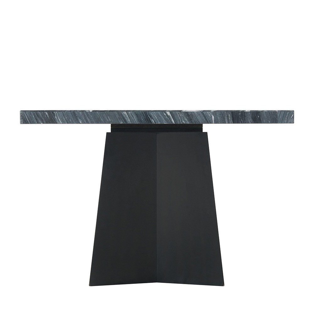 Beckley Dark Dining Five Piece Set ( Dining Table, Four Dark Grey Linen No Nailhead Side Chairs ) | Ellesime International 