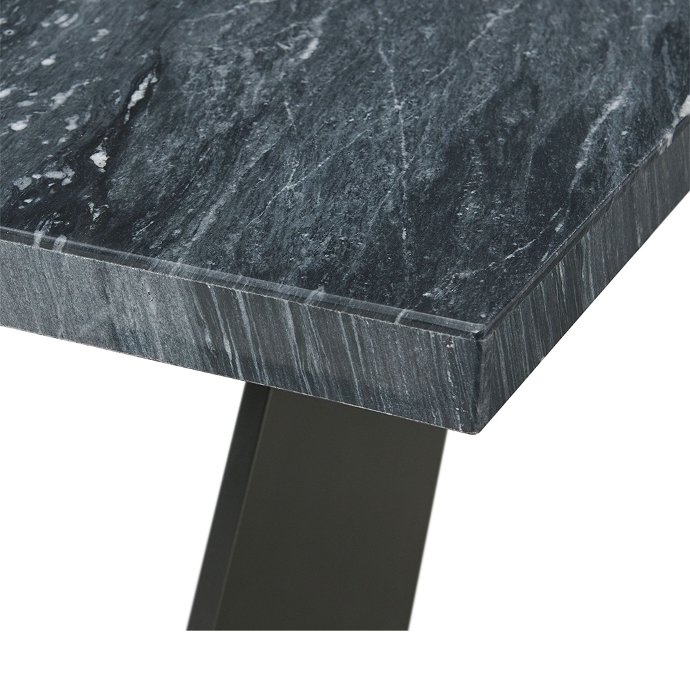 Beckley Dark Dining Five Piece Set ( Dining Table, Four Dark Grey Linen No Nailhead Side Chairs ) | Ellesime International 