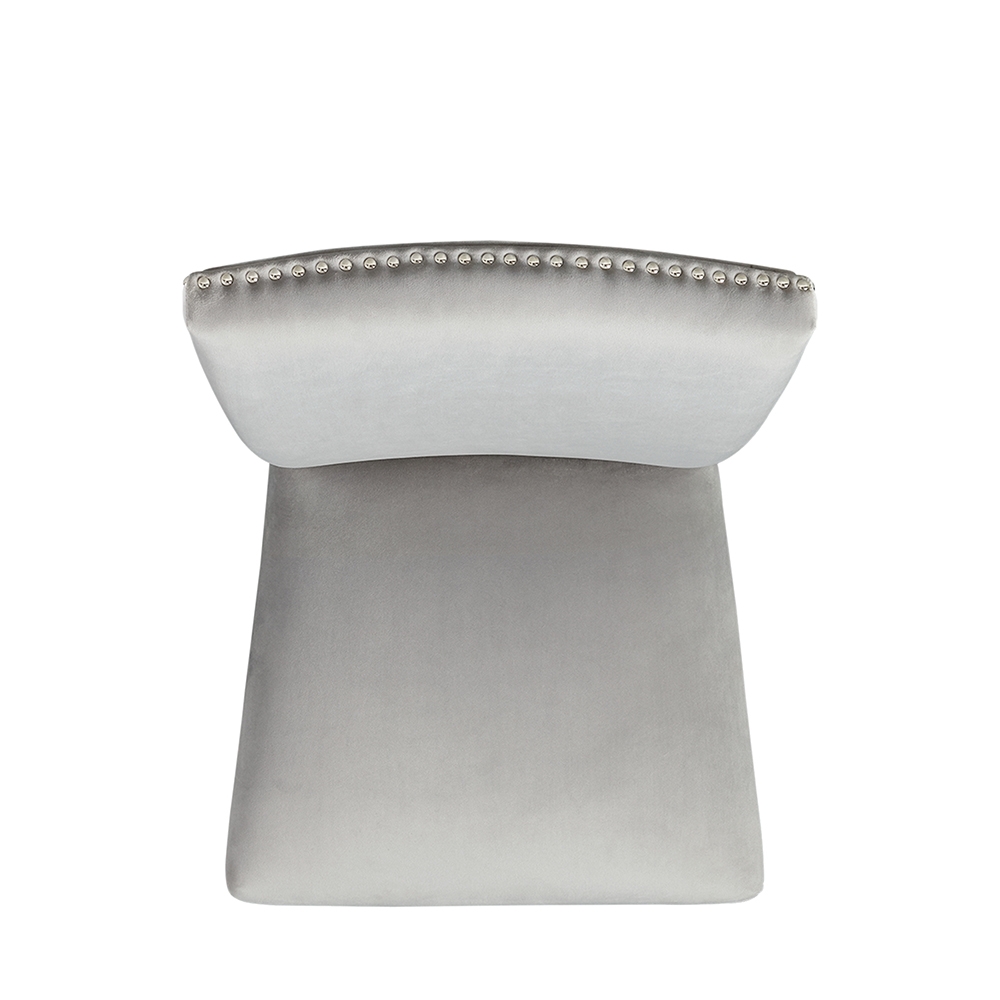 Francesca Square Counter Dining Five Piece Set ( Dining Table, Four Grey Velvet Side Chairs ) | Ellesime International 