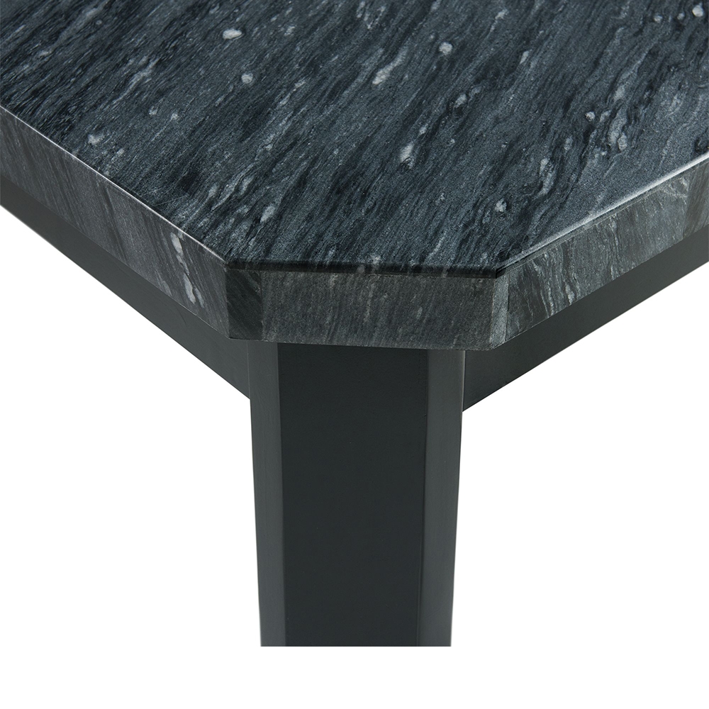 Francesca Square Counter Dining Five Piece Set ( Dining Table, Four Grey Velvet Side Chairs ) | Ellesime International 