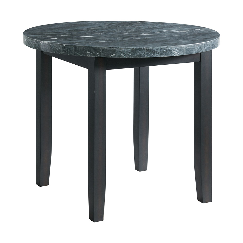 Francesca Round Counter Dining Five Piece Set ( Dining Table, Four Blue velvet Side Chairs ) | Ellesime International 