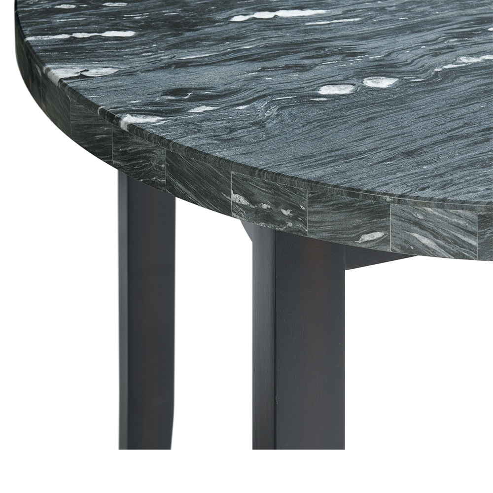 Francesca Round Counter Dining Five Piece Set ( Dining Table, Four Blue velvet Side Chairs ) | Ellesime International 