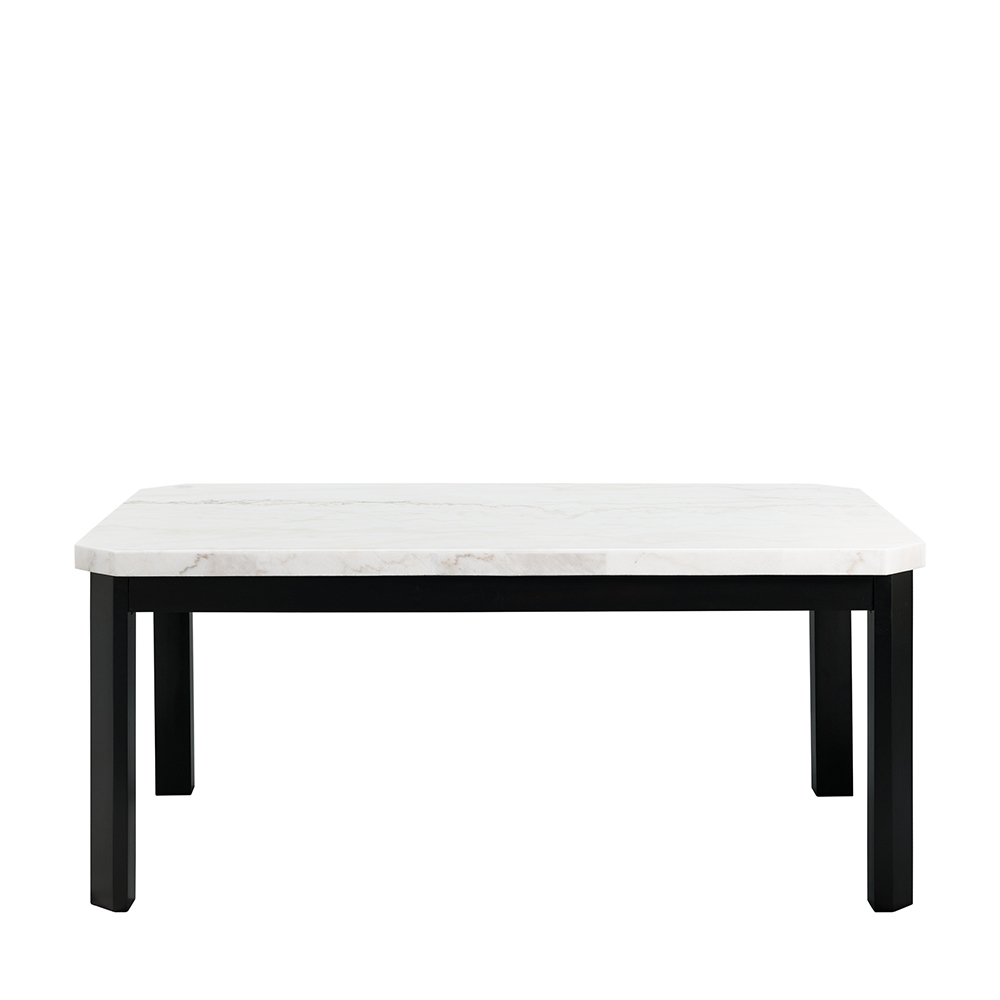 Francesca Rectangular Dining White Marble Five Piece Set ( Dining Table, Four Grey Velvet Side Chairs ) | Ellesime International 