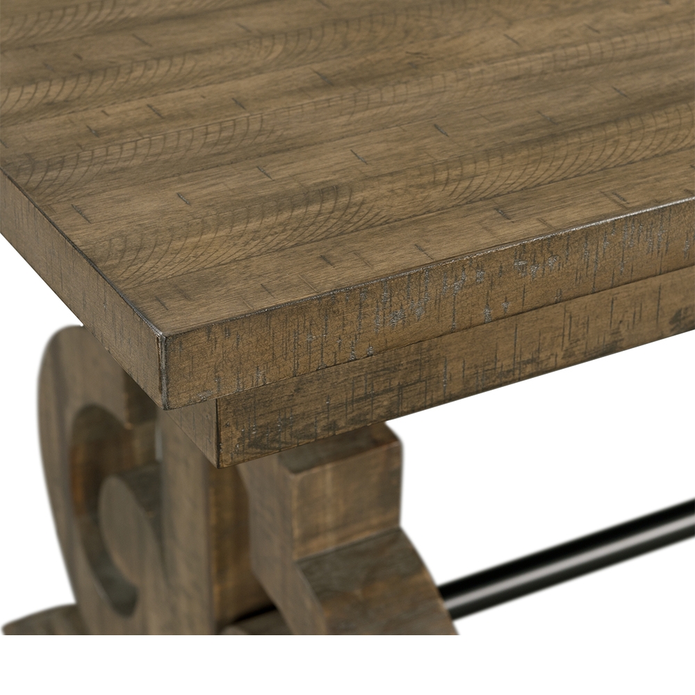 Stone Gray Counter Five Piece Set ( Dining Table, Four Wooden Swirl Back Side Chairs ) | Ellesime International 