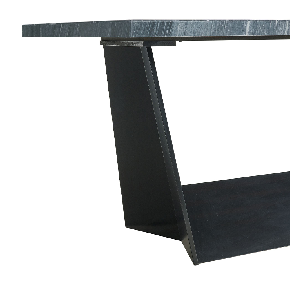 Beckley Dark Counter Seven Piece Set ( Dining Table, Six Dark Grey Linen No Nailhead Side Chairs ) | Ellesime International 