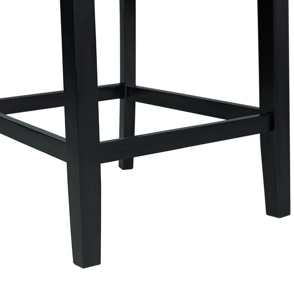 Beckley Dark Counter Seven Piece Set ( Dining Table, Grey Velvet Side Chairs ) | Ellesime International 