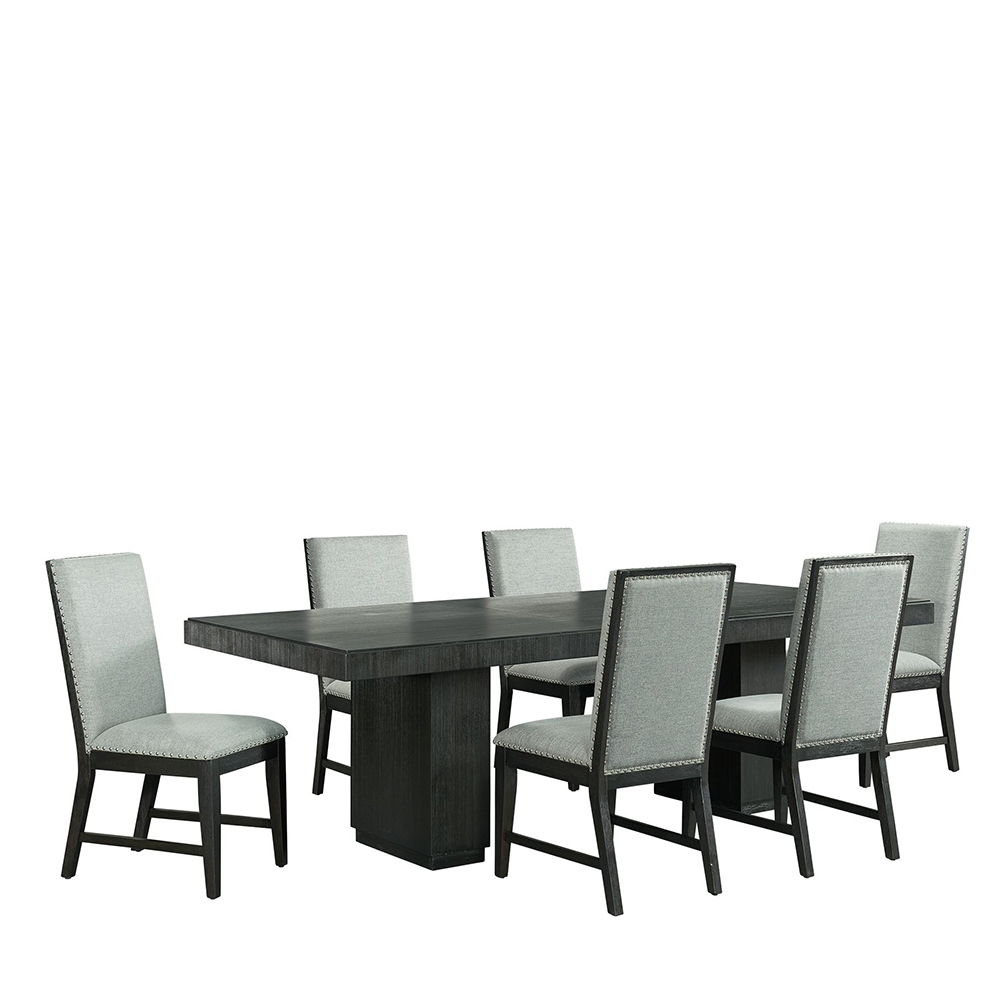 Donovan Dining Seven Piece Set ( Dining Table, Six Side Chairs ) | Ellesime International 