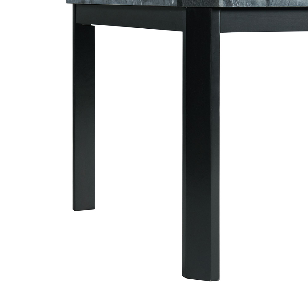 Francesca Square Counter Dining Seven Piece Set ( Dining Table, Six Blue Velvet Side Chairs ) | Ellesime International 