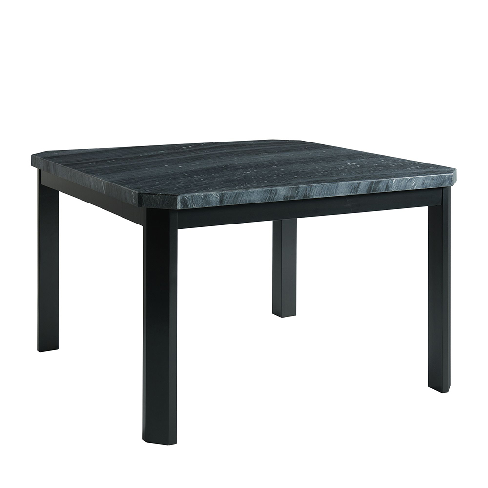 Francesca Square Counter Dining Seven Piece Set ( Dining Table, Six Black Side Chairs ) | Ellesime International 