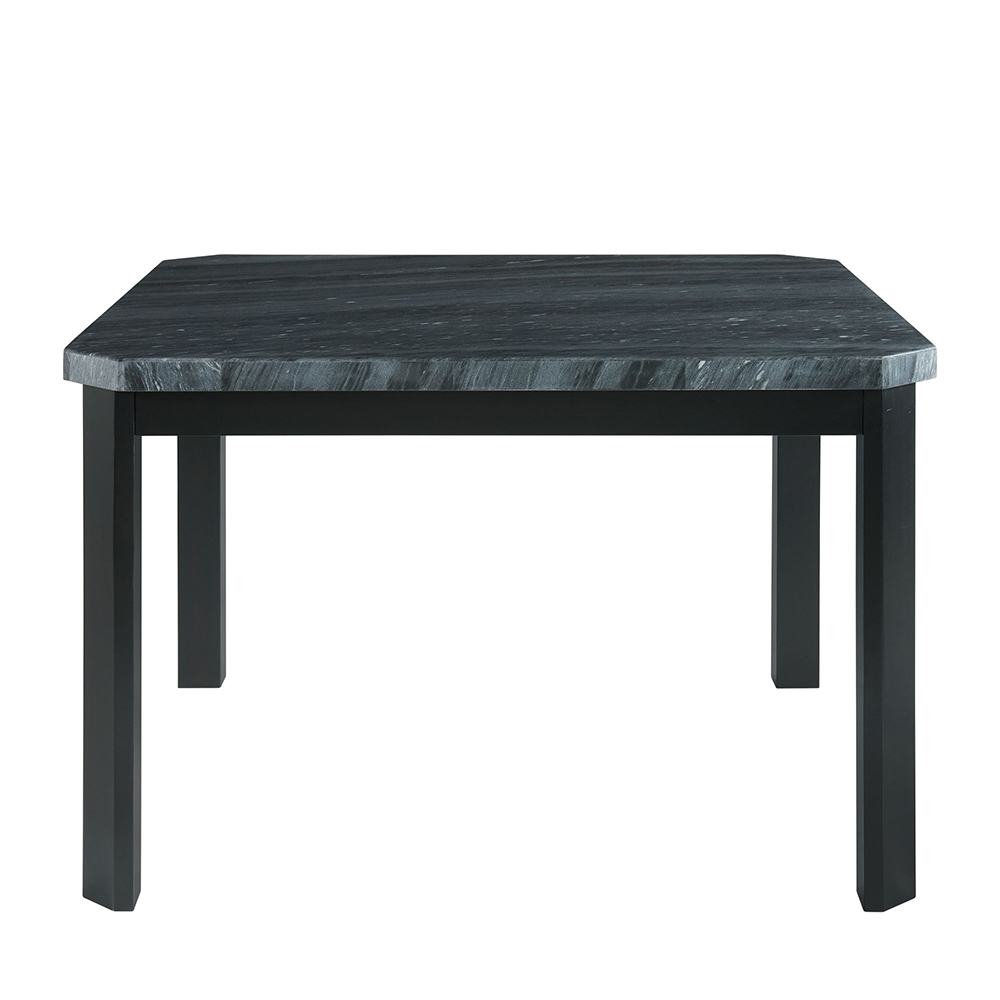 Francesca Square Counter Dining Seven Piece Set ( Dining Table, Six Black Side Chairs ) | Ellesime International 