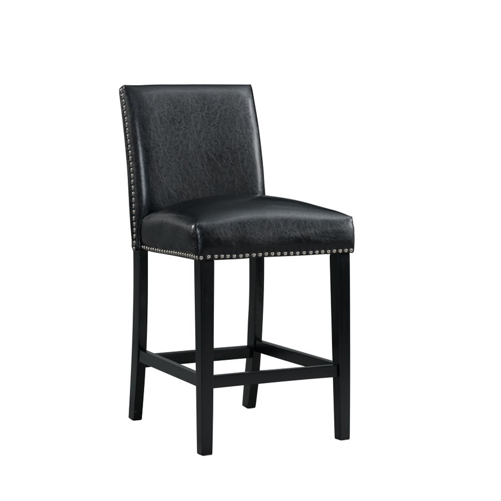 Francesca Square Counter Dining Seven Piece Set ( Dining Table, Six Black Side Chairs ) | Ellesime International 