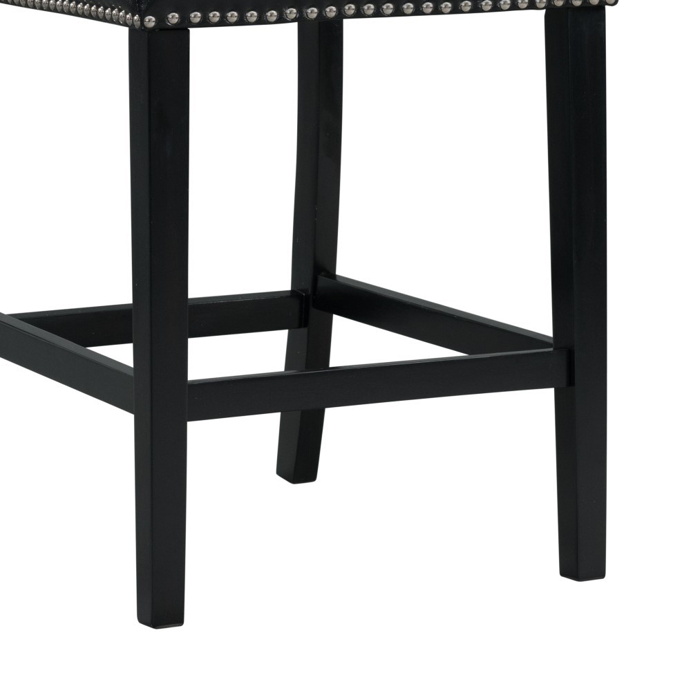 Francesca Square Counter Dining Seven Piece Set ( Dining Table, Six Black Side Chairs ) | Ellesime International 