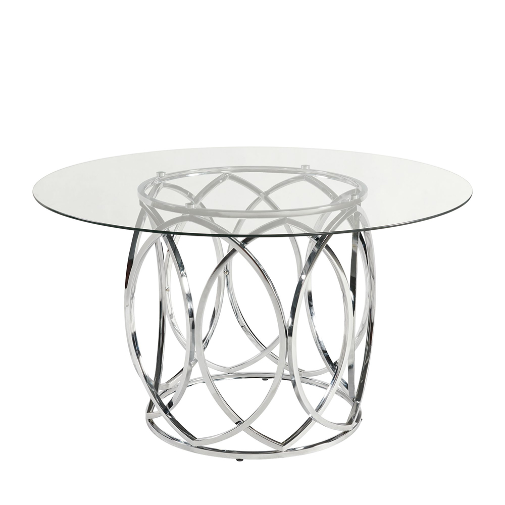 Merlin Dining Table - Meridian Chairs Seven Piece Set ( Dining Table, Six Black Side Chairs ) | Ellesime International 