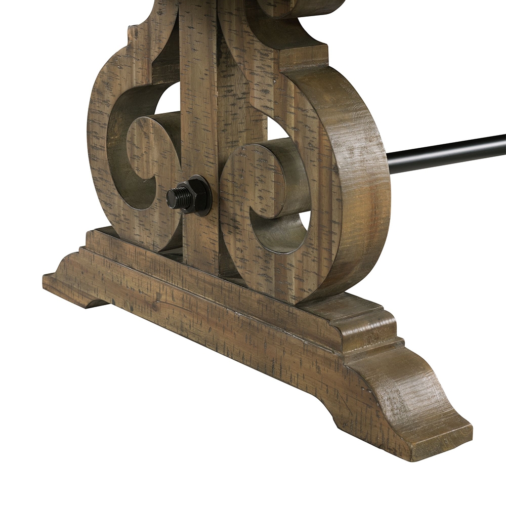 Stone Gray Dining Seven Piece Set ( Dining Table, Six Wooden Slat Back Side Chairs ) | Ellesime International 