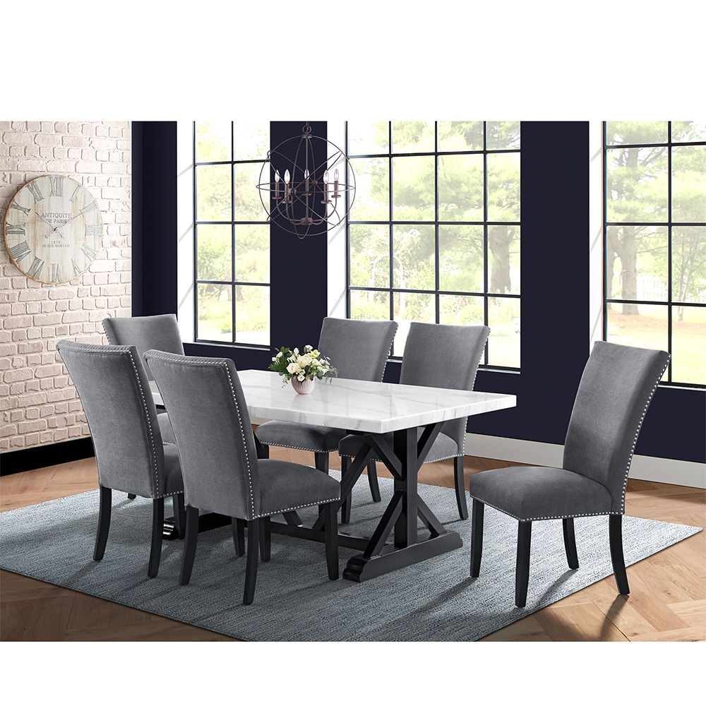 Ellesime International  | Tuscany Dining Seven Piece Set ( Dining Table, Six Side Chairs )