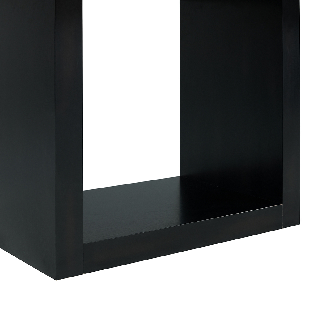 Valentino White Marble Counter Seven Piece Set ( Counter Table, Six Black Side Chair ) | Ellesime International 