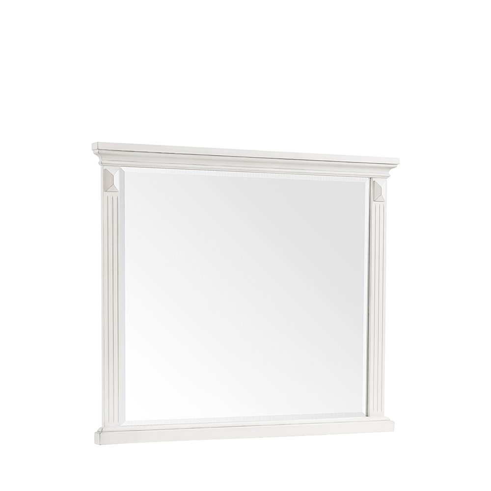 Calloway White Three Piece Set with Queen Panel Bed ( Dr, Mr, Bed ) | Ellesime International 