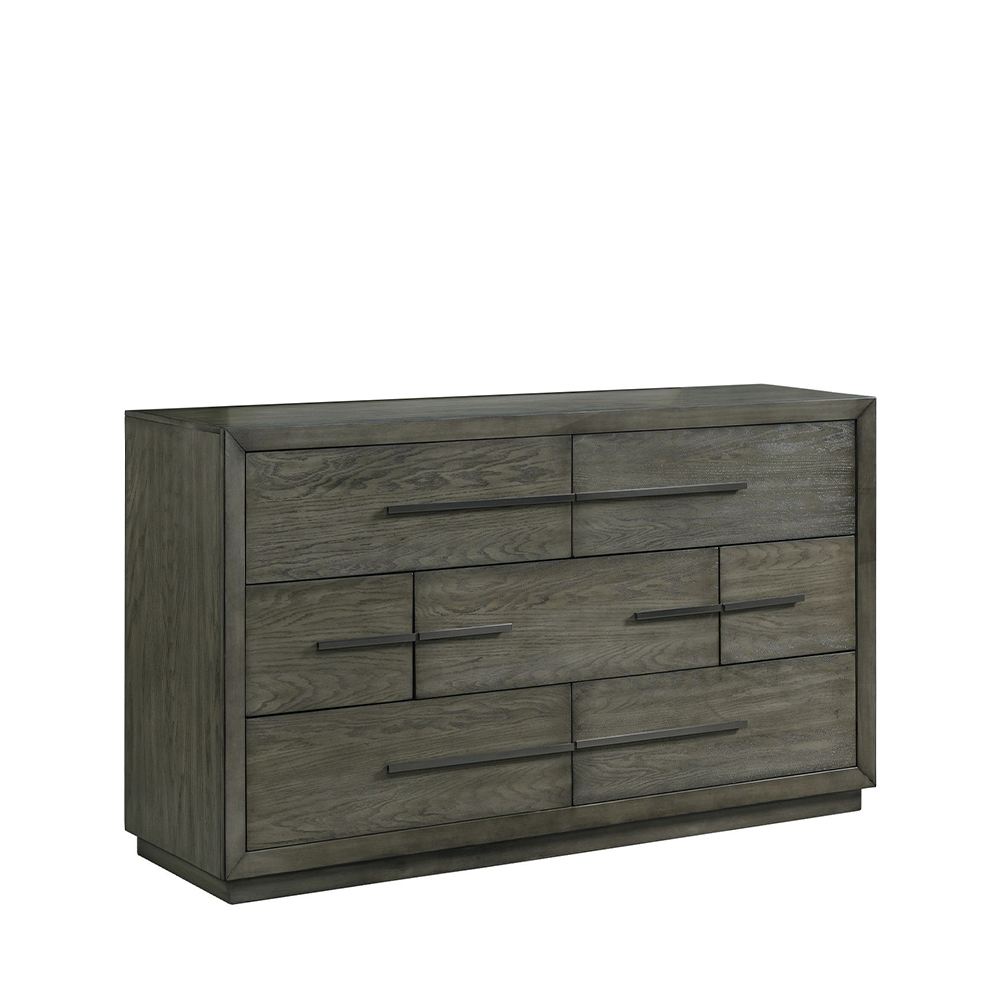 Elation Four Piece Set with Cubby Storage Queen Panel Bed ( Dr, Mr, NS and Bed ) | Ellesime International 