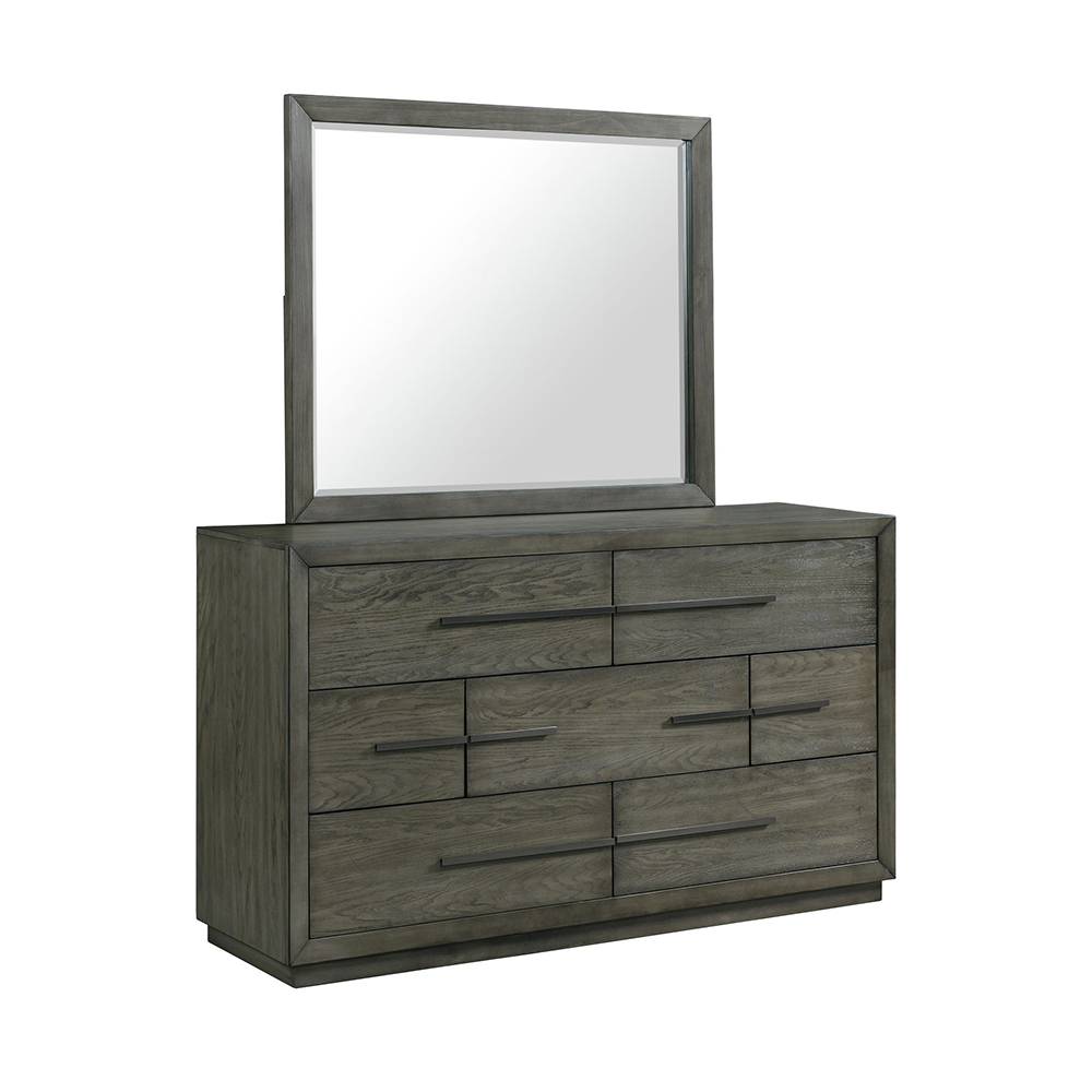 Elation Four Piece Set with Cubby Storage Queen Panel Bed ( Dr, Mr, NS and Bed ) | Ellesime International 