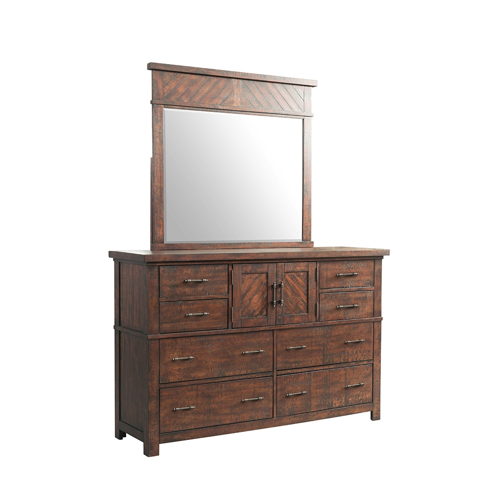 Jax Five Piece Set with Queen Panel Bed ( Dr, Mr, Chest, NS and Bed ) | Ellesime International 