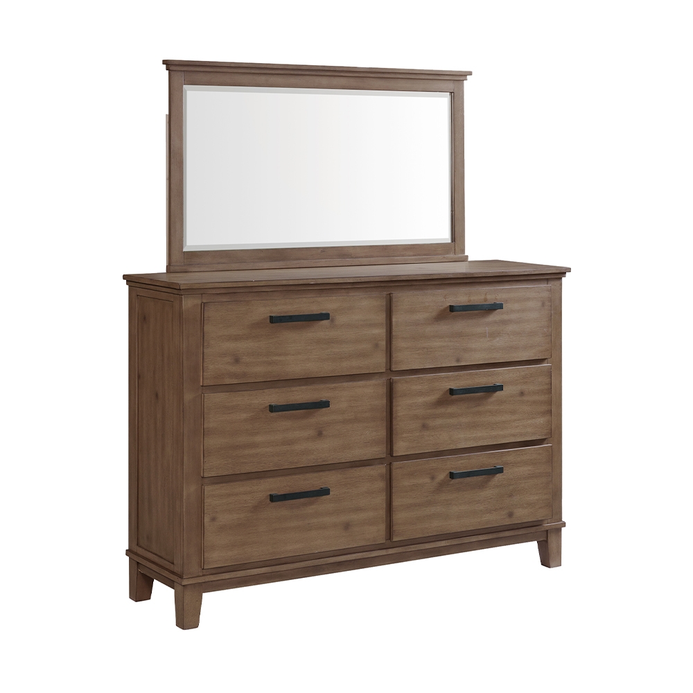 Jolene Grey Three Piece Set with Queen Storage Bed ( Dr, Mr, and Storage Bed ) | Ellesime International 