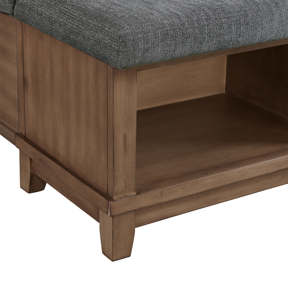 Jolene Grey Three Piece Set with Queen Storage Bed ( Dr, Mr, and Storage Bed ) | Ellesime International 