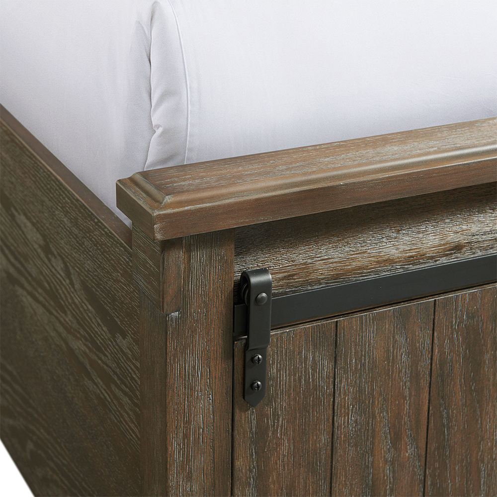 Scott Dark Five Piece Set with Queen Storage HB/FB Bed ( Dr, Mr, Chest, NS and Bed ) | Ellesime International 