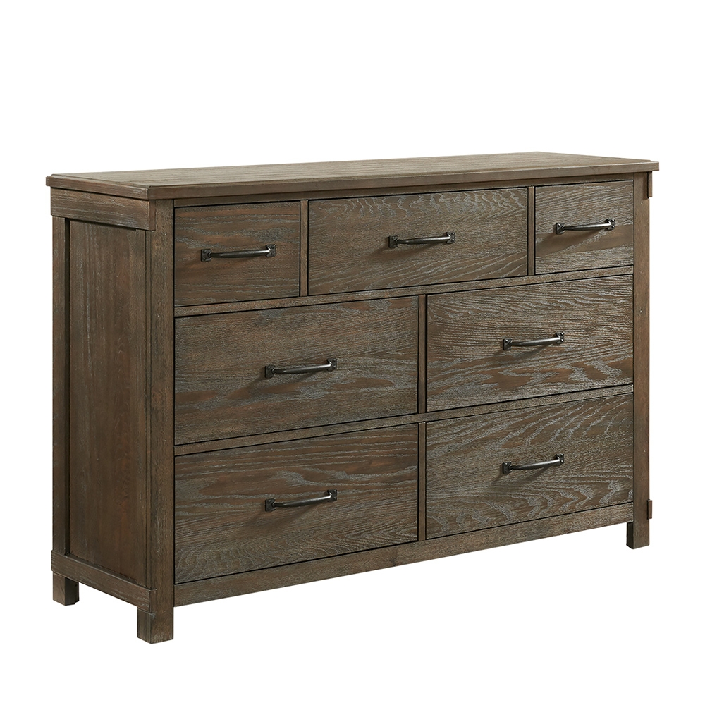 Scott Dark Five Piece Set with Queen Storage HB/FB Bed ( Dr, Mr, Chest, NS and Bed ) | Ellesime International 