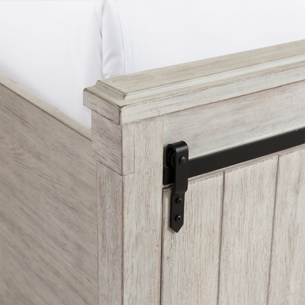 Scott White Four Piece Set with Queen Storage HB/FB Bed ( Dr, Mr, Chest, and Bed ) | Ellesime International 