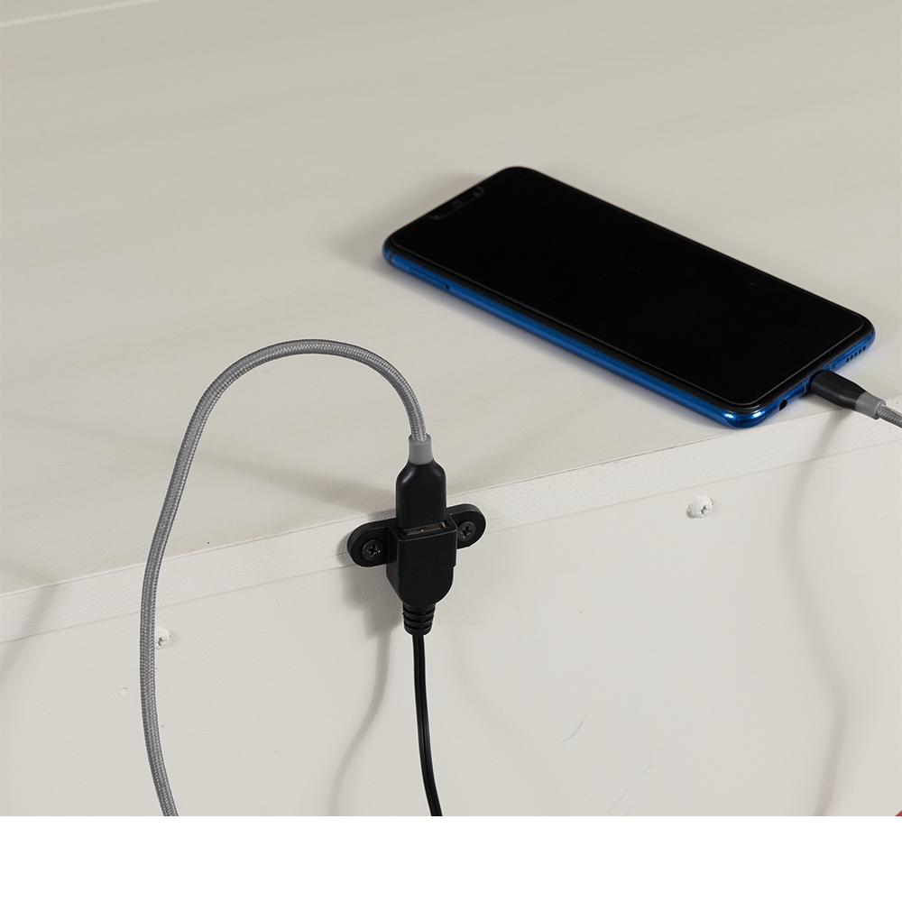 Slater White Four Piece Set with Queen Storage Bed ( Dr, Mr, NS and Bed ) | Ellesime International 