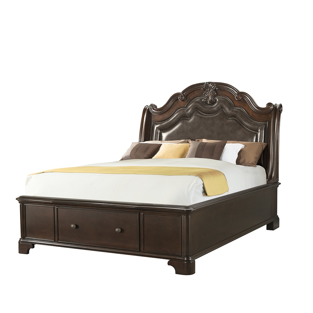 Tabasco Three Piece Set with Queen Storage Bed ( Dr, Mr, and Bed ) | Ellesime International 