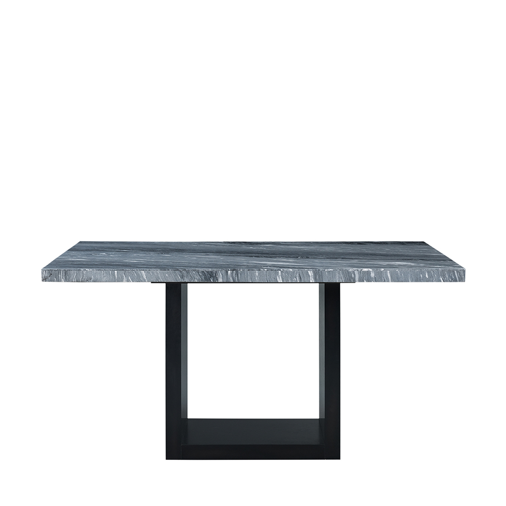 Valentino Grey Marble Counter Five Piece Set ( Counter Table, Four Grey Velvet Side Chair ) | Ellesime International 