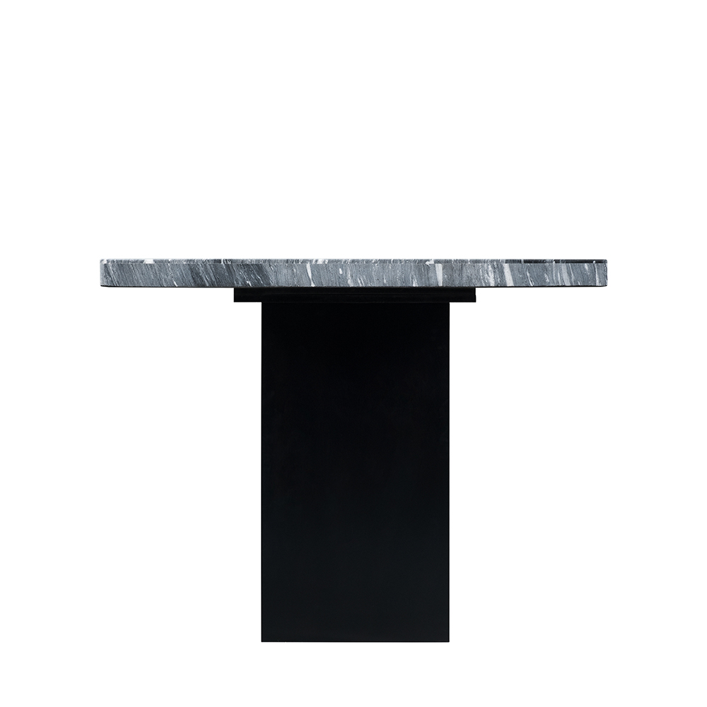 Valentino Grey Marble Counter Five Piece Set ( Counter Table, Four Grey Velvet Side Chair ) | Ellesime International 