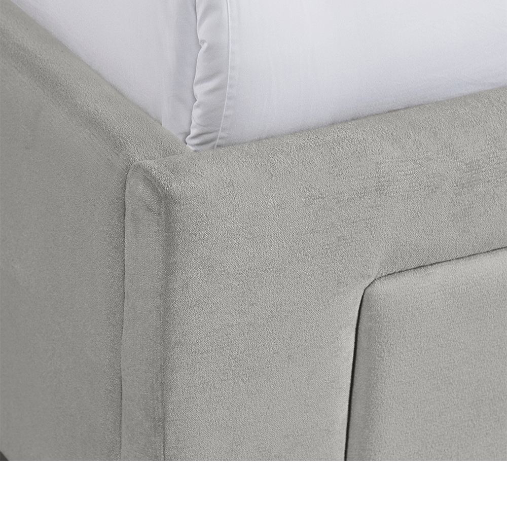 Harper Upholstered King Bed ( Grey ) | Ellesime International 