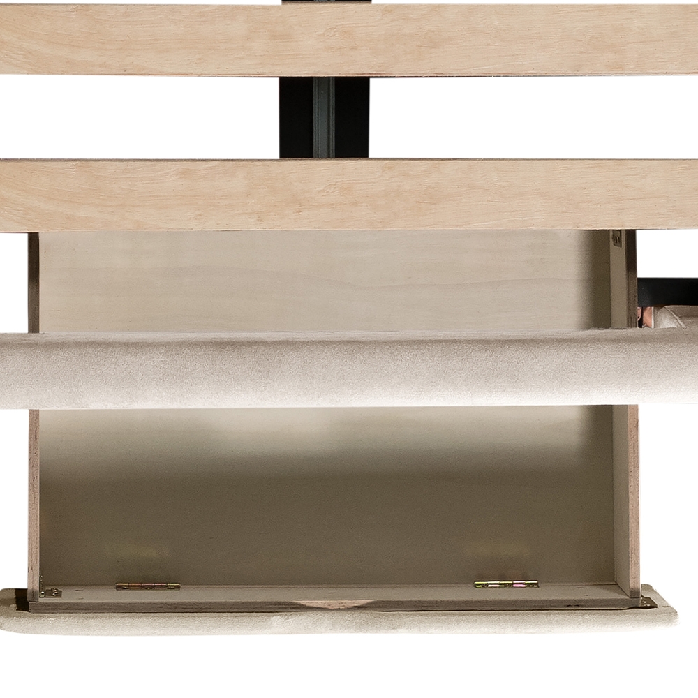 Harper Upholstered Queen Storage Bed ( Sand ) | Ellesime International 