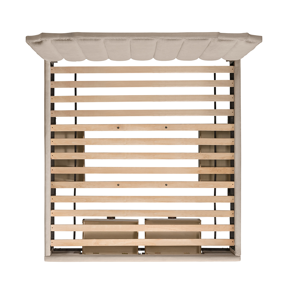 Harper Upholstered King Storage Bed ( Sand ) | Ellesime International 