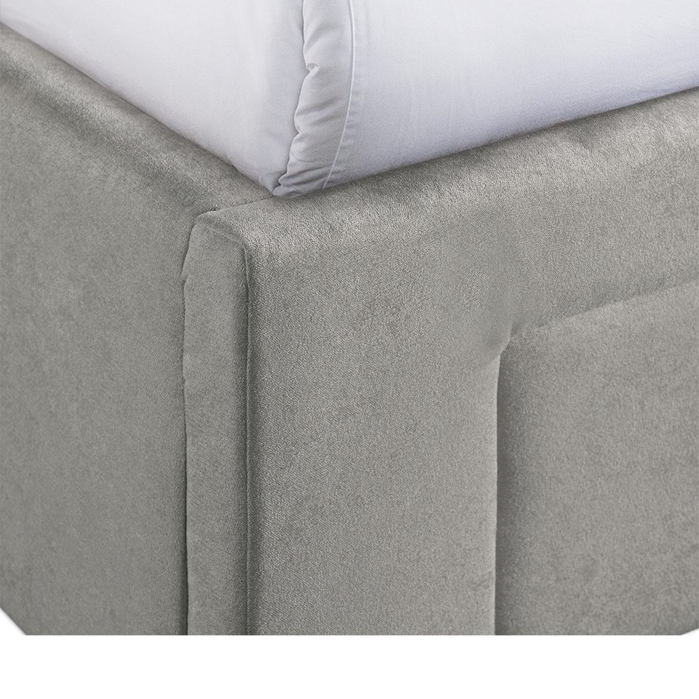 Magnolia Upholstered Queen Beds ( Grey ) | Ellesime International 