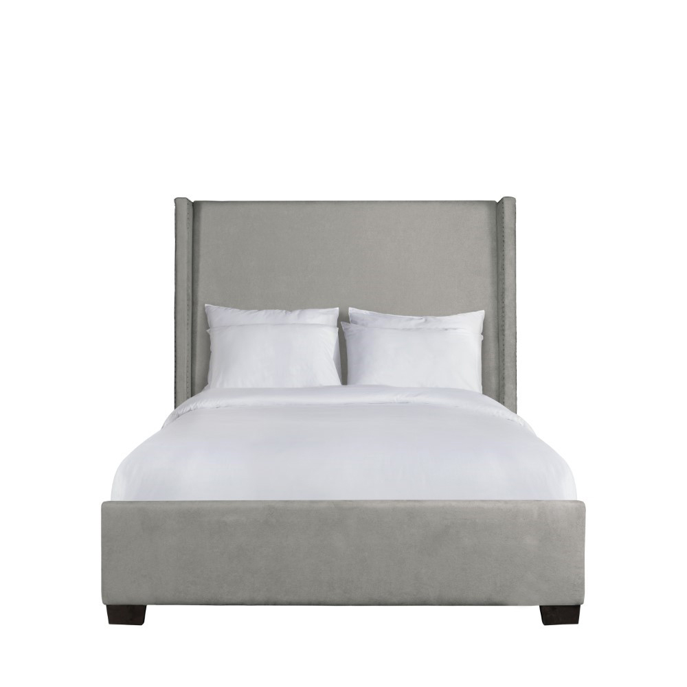 Magnolia Upholstered Queen Beds ( Grey ) | Ellesime International 