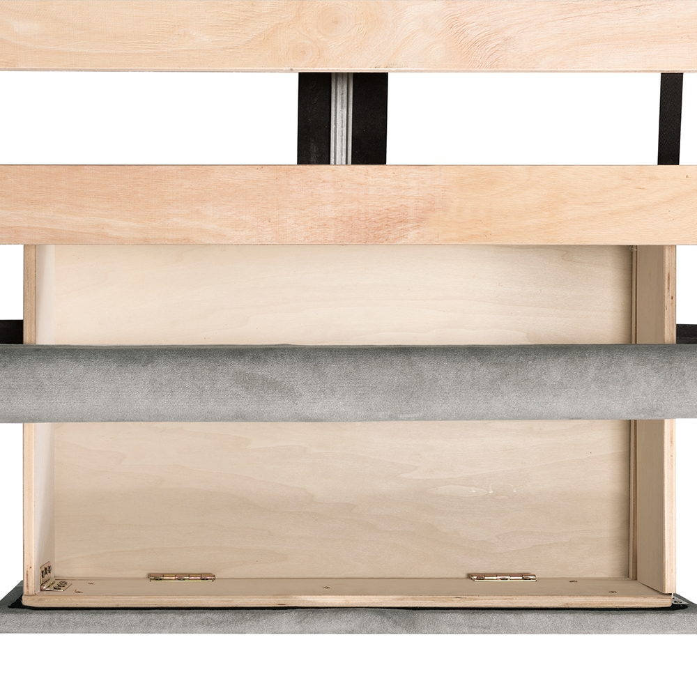 Magnolia Upholstered Queen Storage Beds ( Grey ) | Ellesime International 