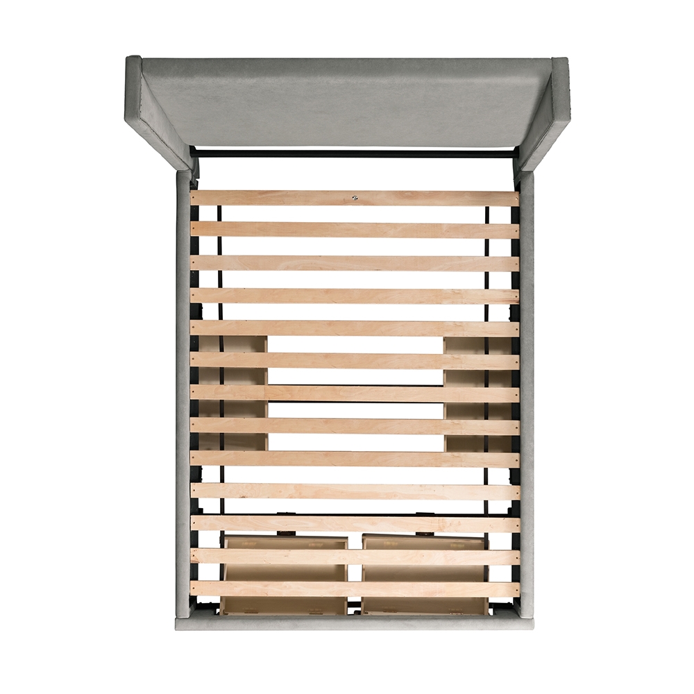 Magnolia Upholstered Queen Storage Beds ( Grey ) | Ellesime International 