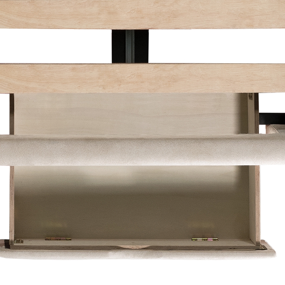 Magnolia Upholstered Queen Storage Beds ( Sand ) | Ellesime International 