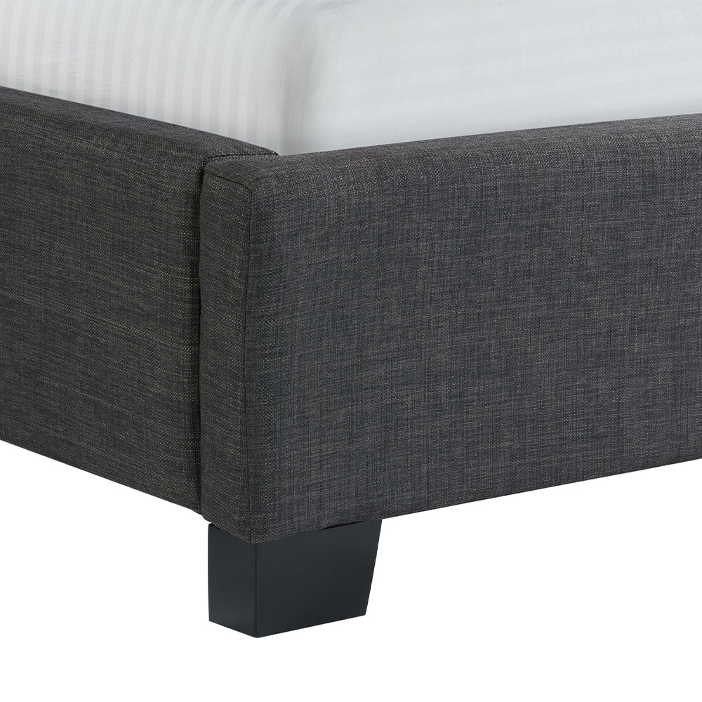Morrow Upholstered King Bed ( Charcoal ) | Ellesime International 