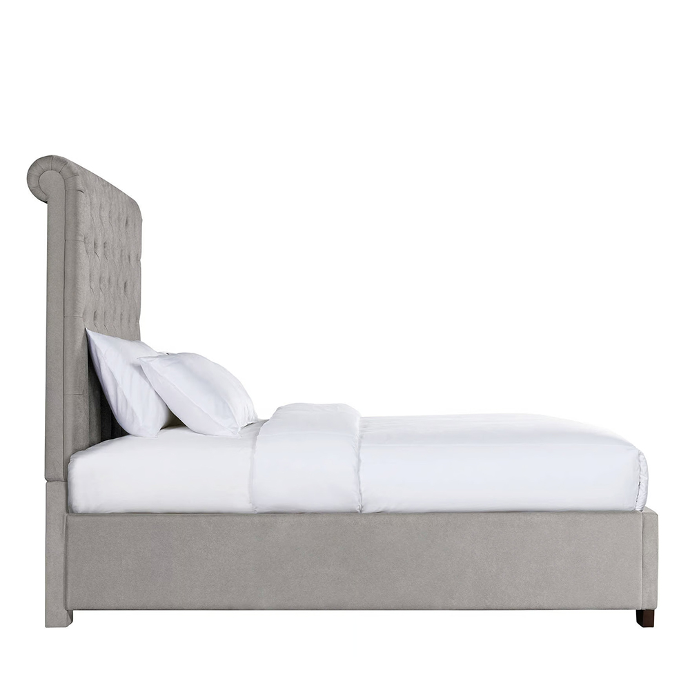 Waldorf Upholstered Queen bed ( Grey ) | Ellesime International 