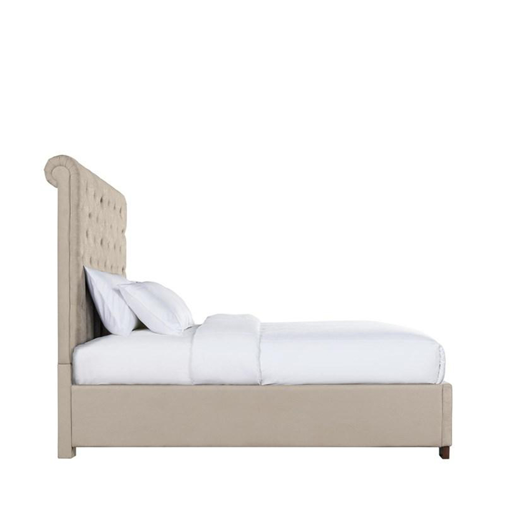 Waldorf Upholstered Queen bed ( Grey ) | Ellesime International 