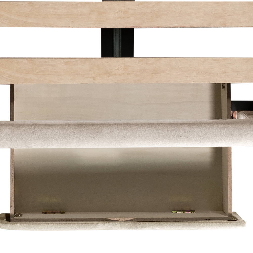 Waldorf Upholstered Queen Storage bed ( Grey ) | Ellesime International 