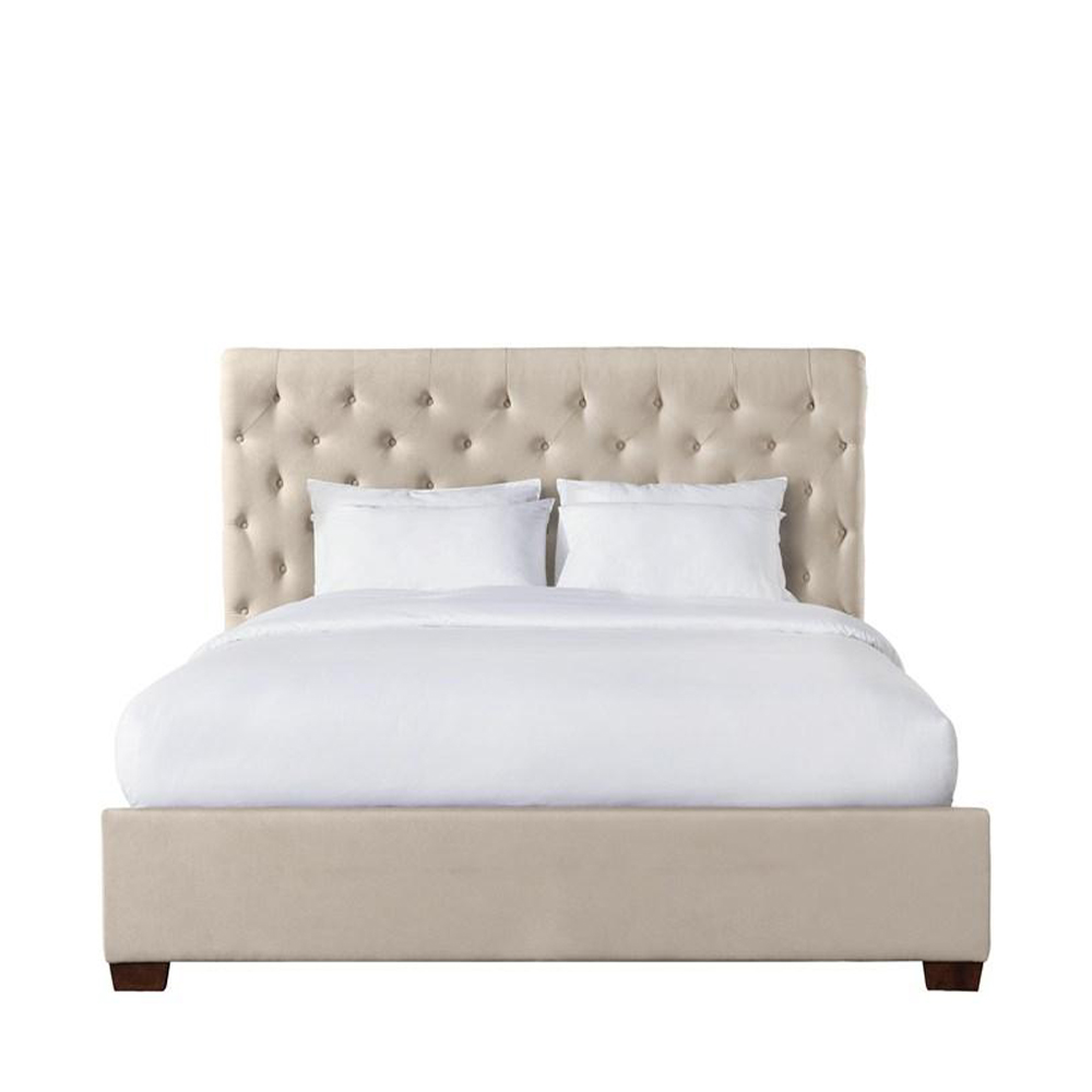 Waldorf Upholstered King Bed ( Sand ) | Ellesime International 